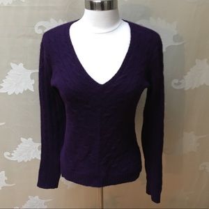Ralph Lauren Slim Fit Purple Cashmere Sweater