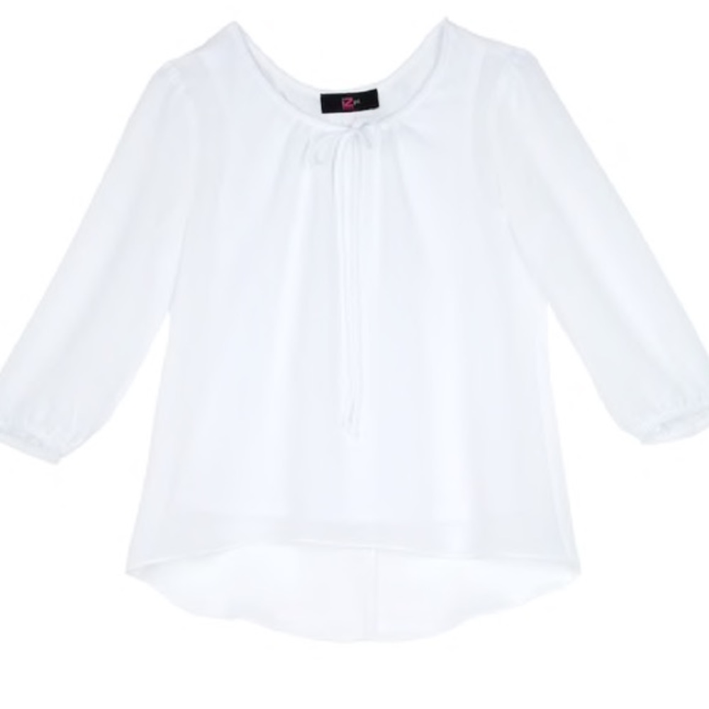 WHITE BUTTON DOWN BLOUSE