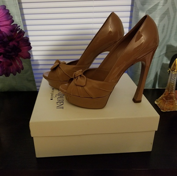 Yves Saint Laurent Peep Toe Sandals(Authentic) - Picture 2 of 3