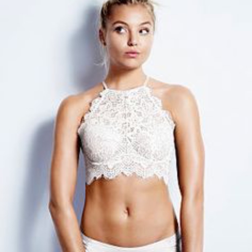 Victoria's Secret PINK High Neck Lace Push Up