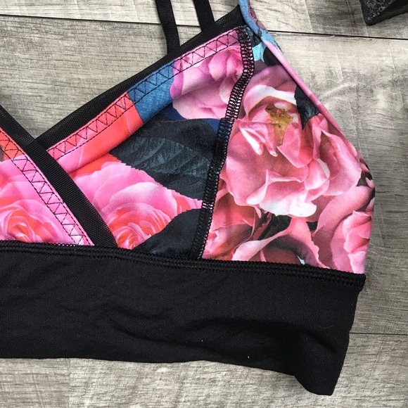 Lululemon Pink Floral bralette sport bra - Picture 2 of 6