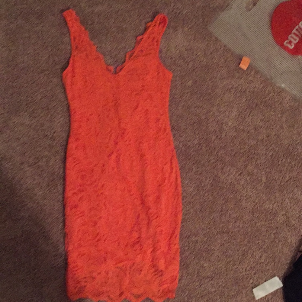 Brand new coral lace dress