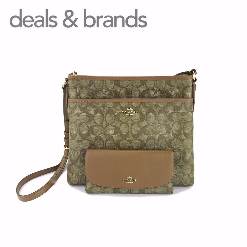NWT COACH File Crossbody & Checkbook Wallet