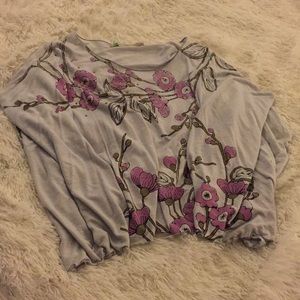 Weird cool comfy poncho flowers and jewels airy