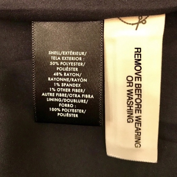 SOLD 🎁 HP 12/17 NWT Navy Tweed Collarless Blazer - Picture 6 of 7