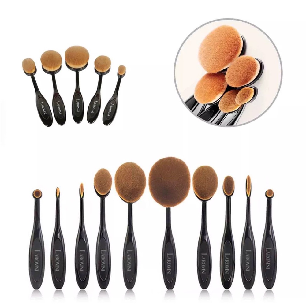 🎅🏻10 pc oval makeup brush set - Picture 2 of 5
