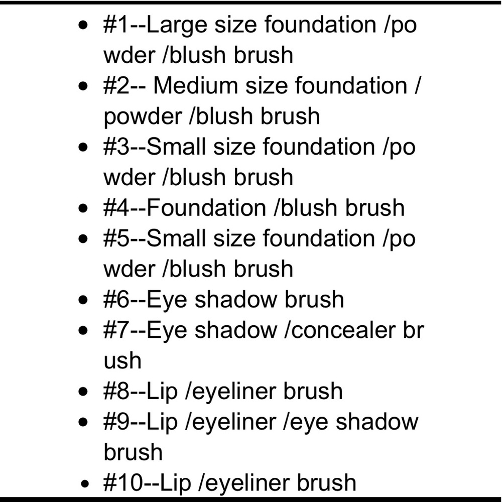 🎅🏻10 pc oval makeup brush set - Picture 5 of 5