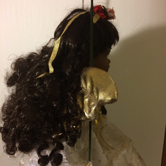 Christmas Angel Porcelain Doll On Swing. - Picture 5 of 8