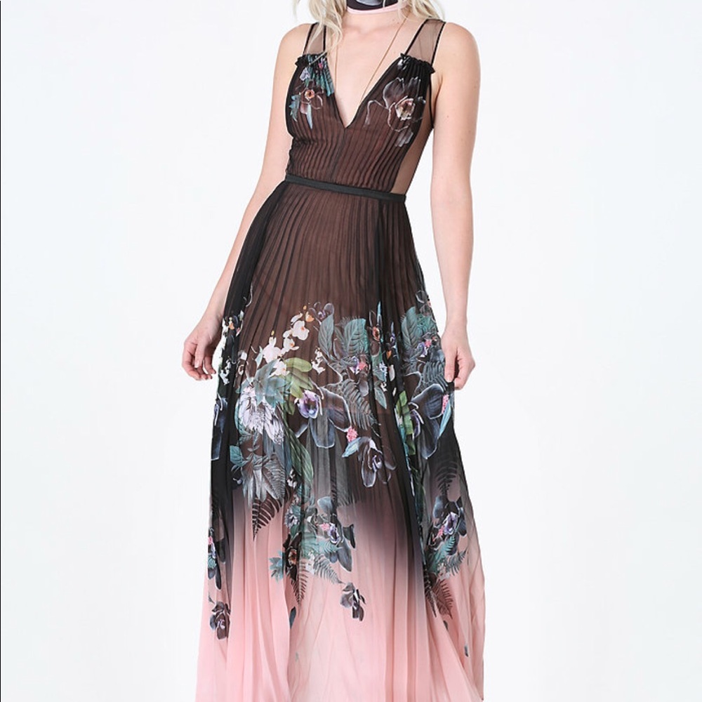 Bebe Pleated Gown