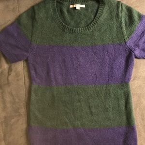 Striped Gap Short-Sleeve Sweater - Size Medium