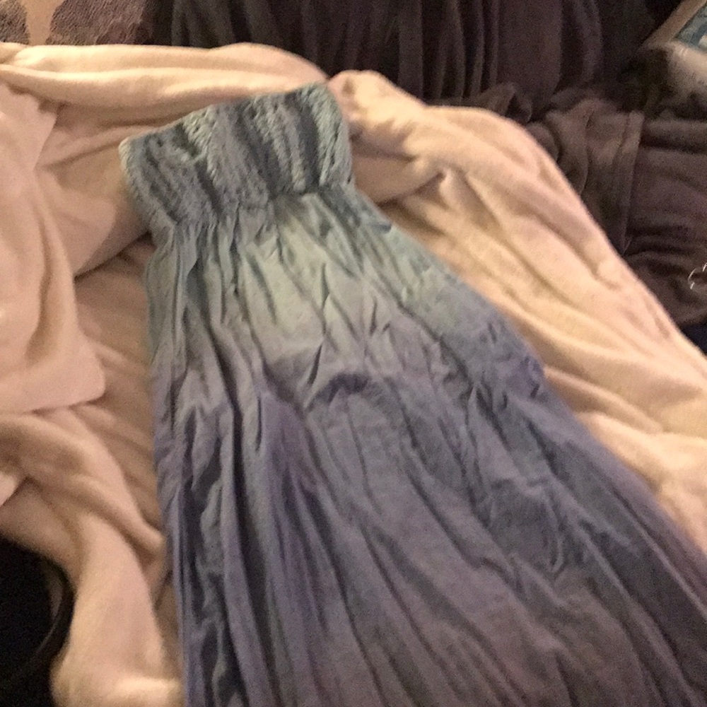 Maxi dress, mermaid style multi blue💎