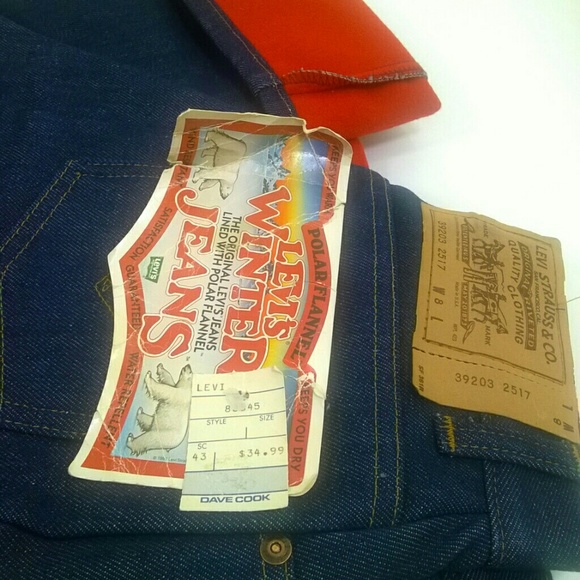 Rare Levis 1980's NWT Flannel Womens Jeans Size 8 - Picture 2 of 6