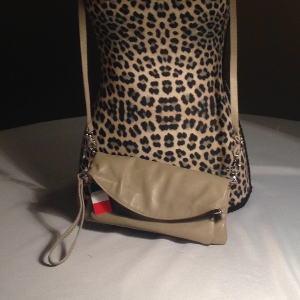Italian leather cross body purse