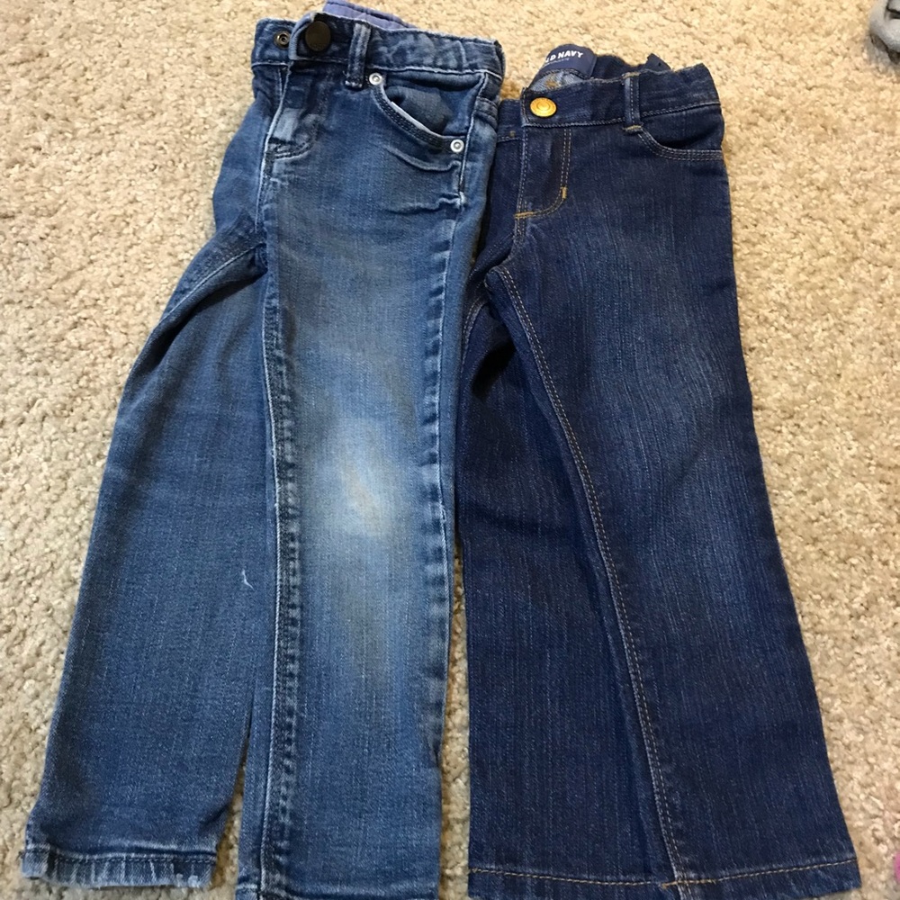 Bundle deal! 2 toddler skinny jeans $25