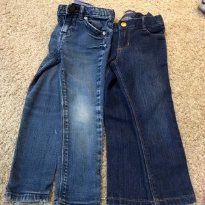 Bundle deal! 2 toddler skinny jeans $25