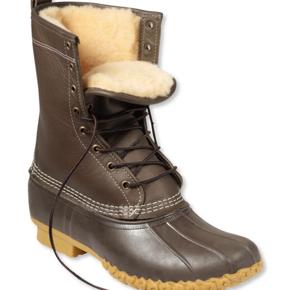Shearling-Lined Bean Boots