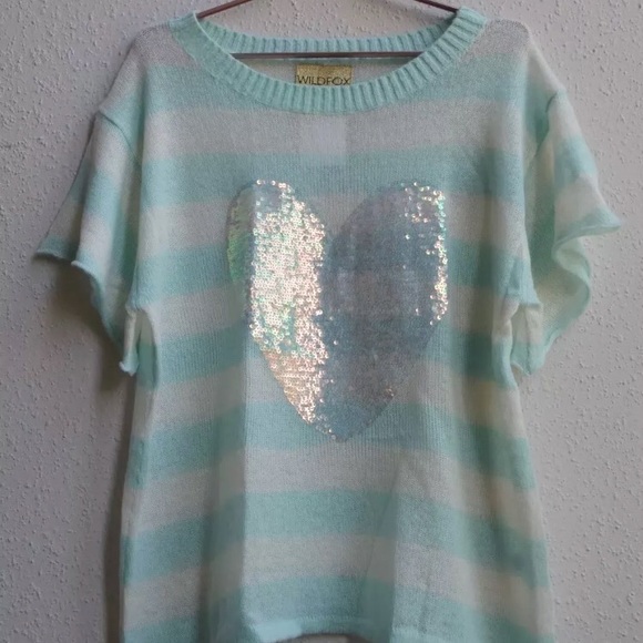 WILDFOX Bridgitte Lake House Sequined Sweater Tee - Picture 3 of 8
