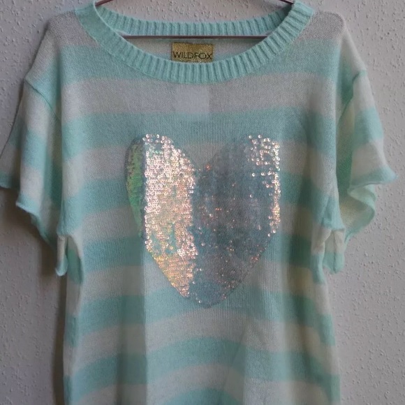 WILDFOX Bridgitte Lake House Sequined Sweater Tee - Picture 4 of 8