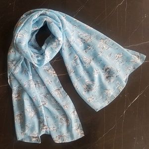 NEW Uniqlo Silky Ship Pattern Scarf