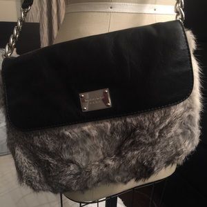 Michael by Michael Kors rabbit fur and leather bag