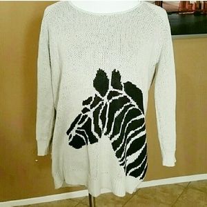 Zebra Sweater Beige