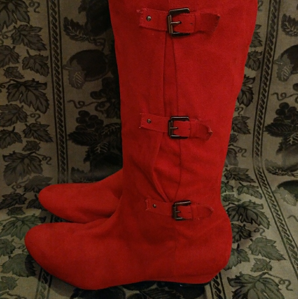 Red Suede Boots