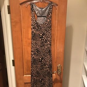 Animal print maxi dress