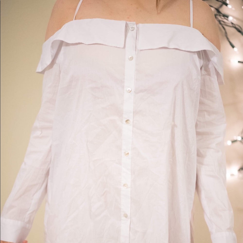 White open shoulder F21 shirt/dress