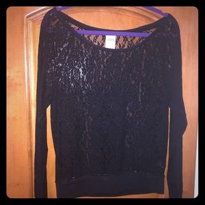 Sheer long sleeve blouse