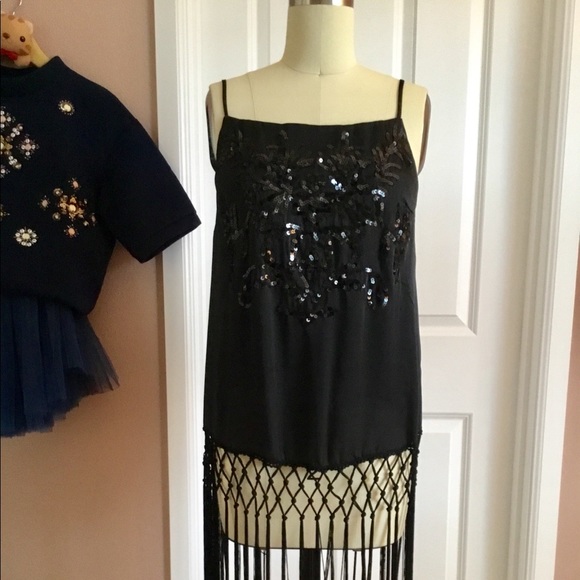 *NWOT* Foever21 sequin tassel flapper style top - Picture 3 of 6