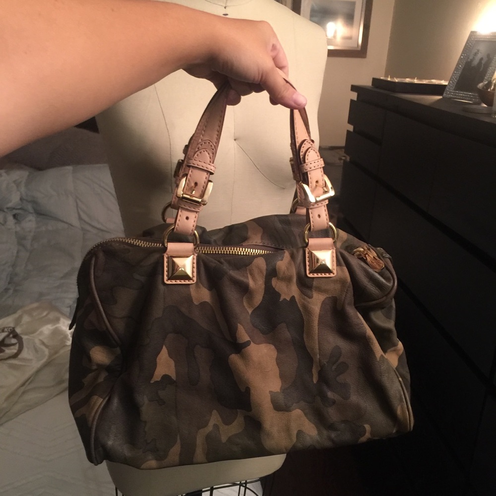 Michael by Michael Kors leather camo bag