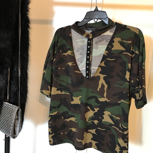 Fashion Nova Tops - Camouflage Top