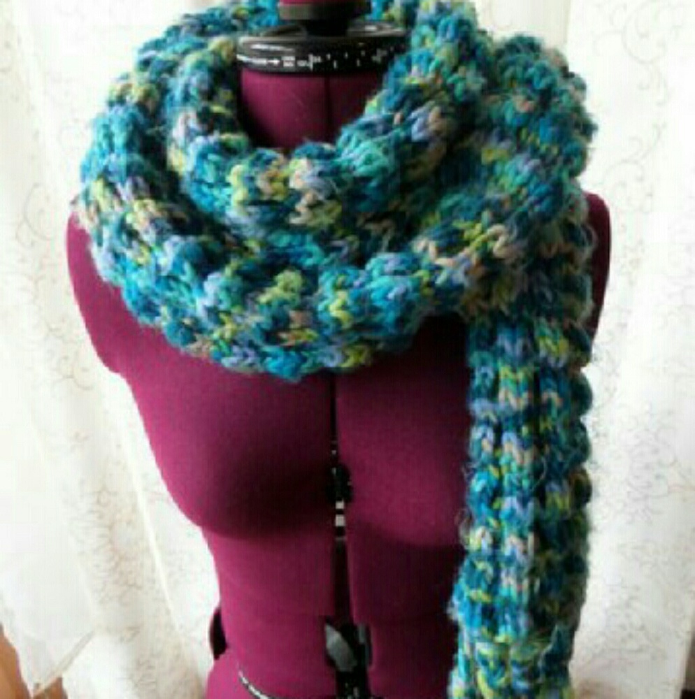 Green and Blue Scarf