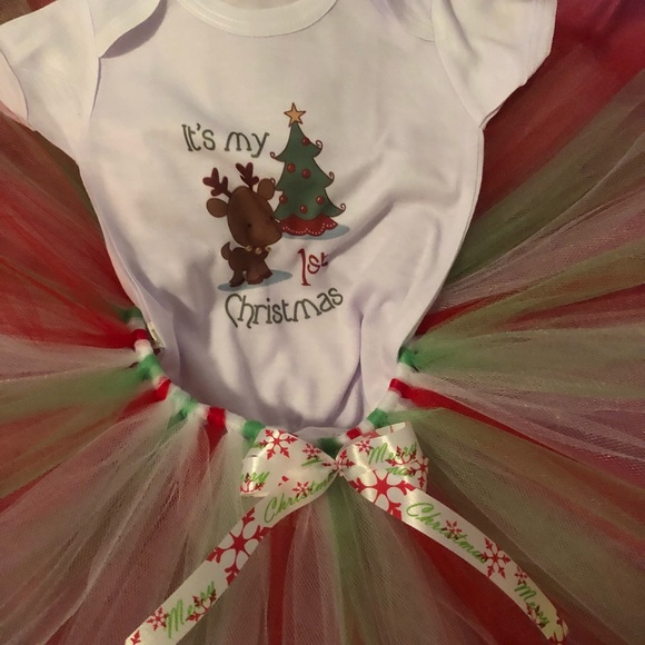 It’s My 1st Christmas 3 piece Tutu set - Picture 2 of 4