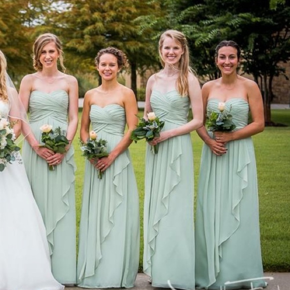 Beautiful Formal Strapless Long Green Dress