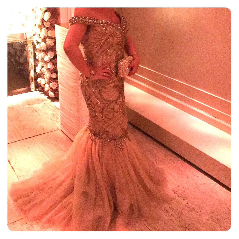 Terani off shoulder gown