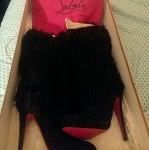 Christian louboutin forever Tina black suede boots