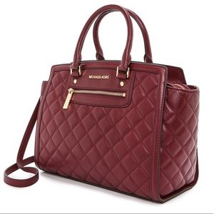 Michael Kors Large Selma Quilted Red Satchel