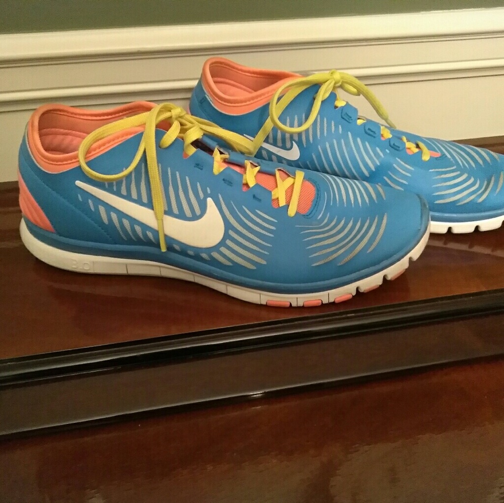 Blue & peach Nike's!