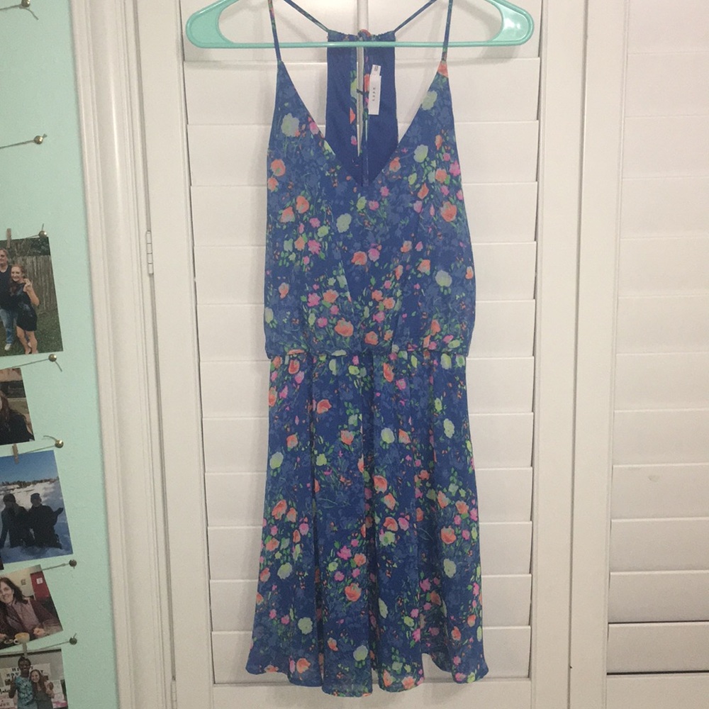 Lush Flowy Floral Dress with Tie Back