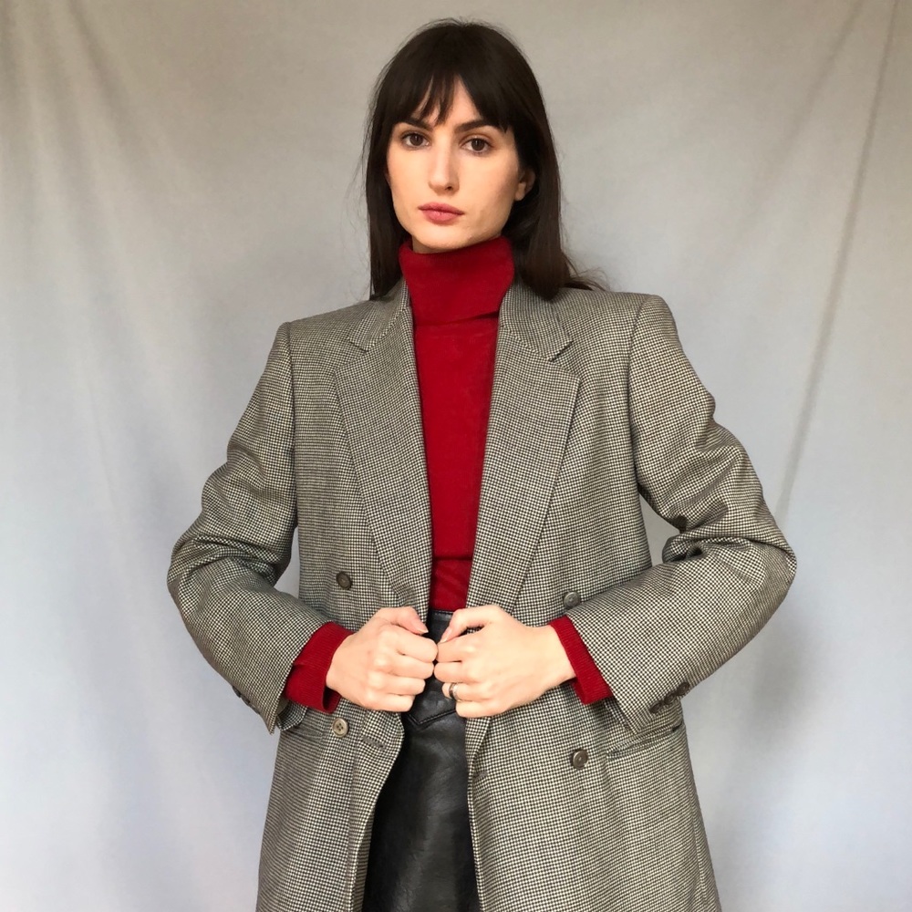 Vintage houndstooth blazer