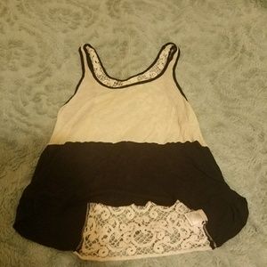 Black and white crop top