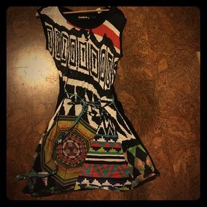 Desigual patterned mini dress (size small)