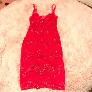 Marciano beaded lace dress