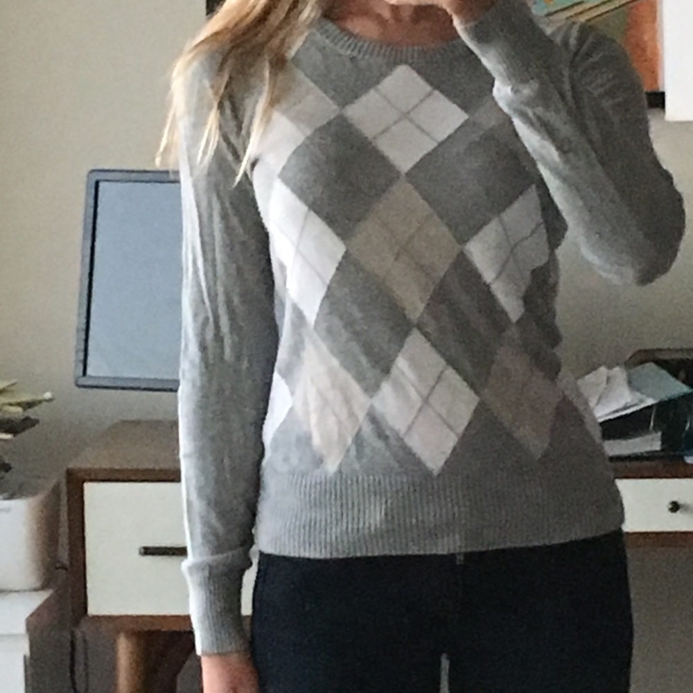 Grey patterned sweater