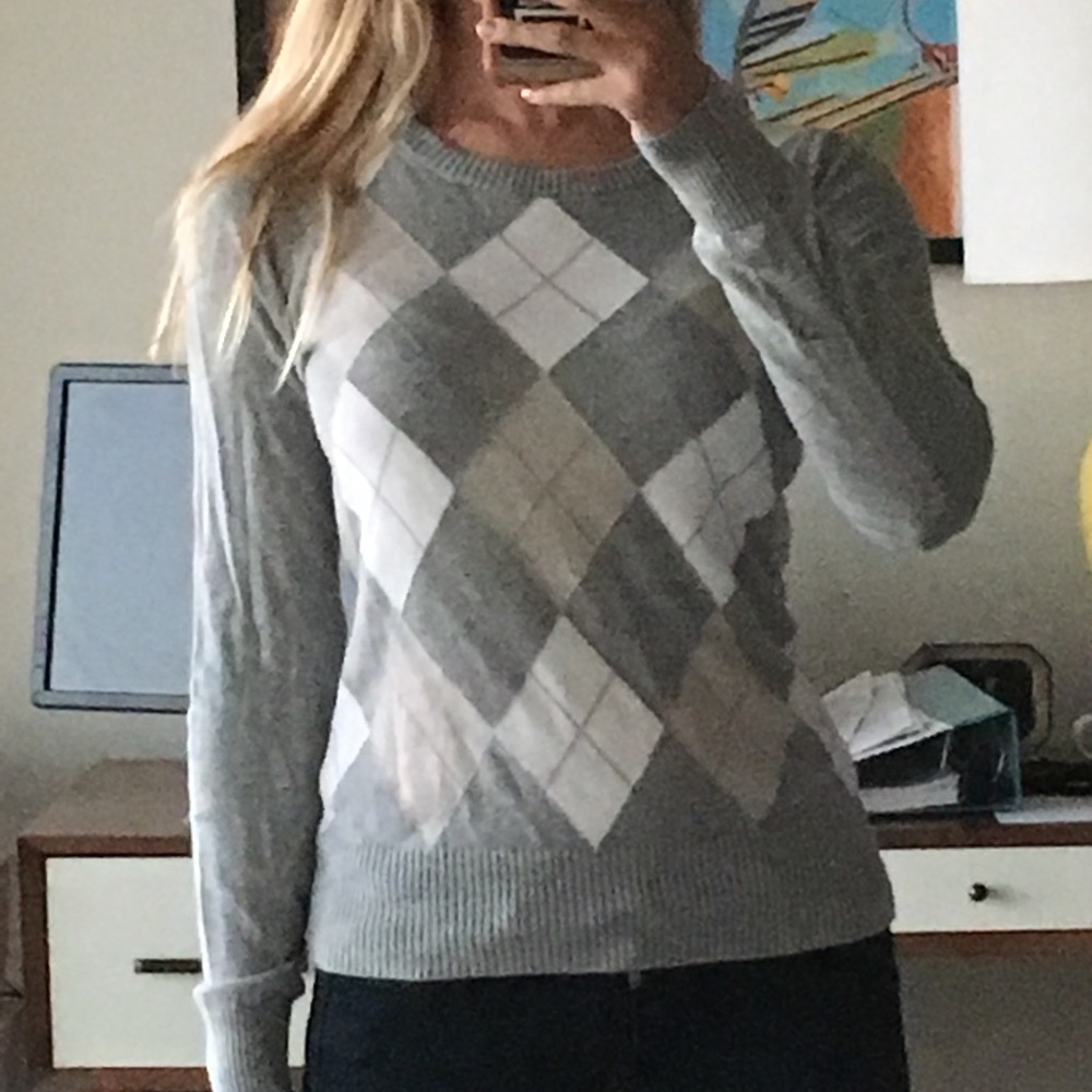 Grey patterned sweater - Picture 2 of 3