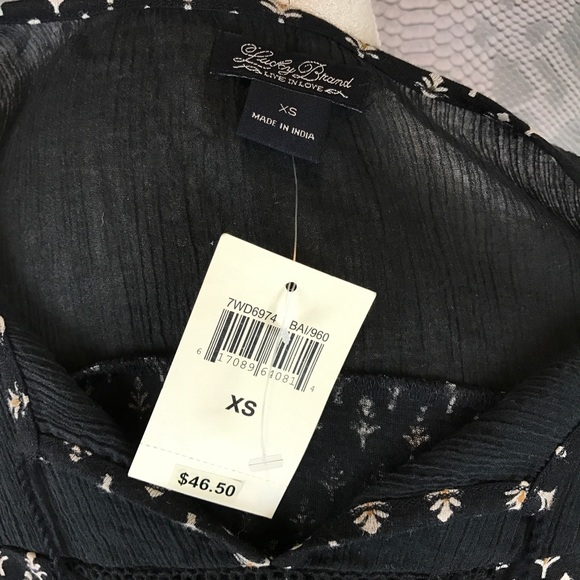 Lucky brand tribal floral short sleeve top - Picture 5 of 5