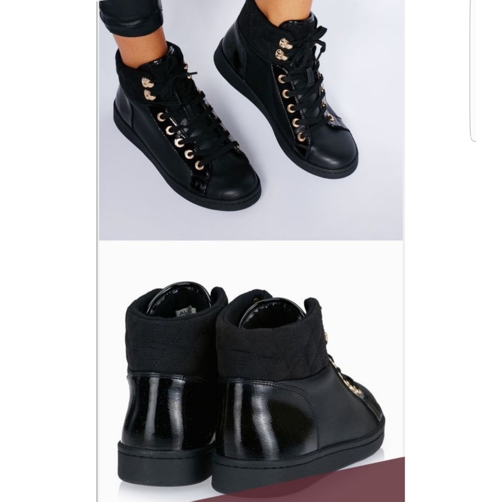 ALDO high top black sneakers