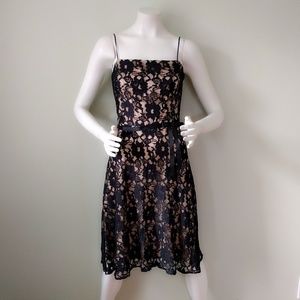 NWT VTG 90s Laundry Black Lace Party Dress S