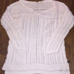 White knitted Roxy sweater